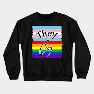 They and Gay Pride Crewneck Sweatshirt